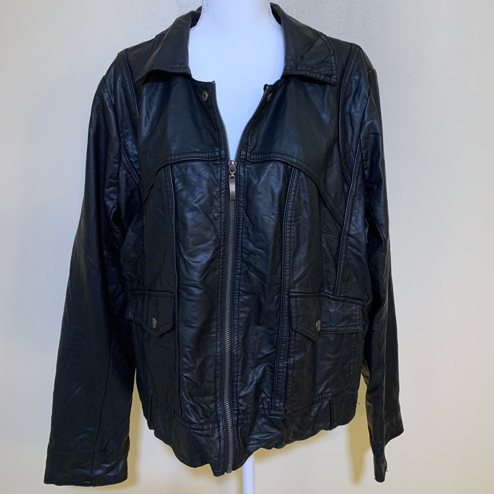 GUC Faux Leather Jacket
